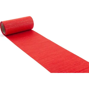Dekorační látka s leskem 12 cm Červená