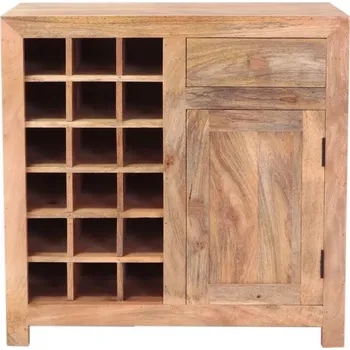 Vinotéka Vinotéka do kuchyně 90x90x45 z dřeva mango