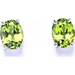 Stříbrné náušnice, přírodní olivín, náušnice ze stříbra, NŠ 1245