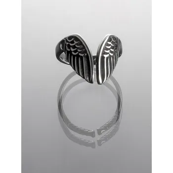 Prsten Prosperk Prstýnek z oceli křídla Velikost prstenů: 6 (EU: 51-53)