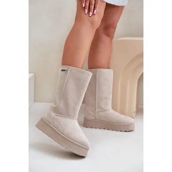 Dívčí sněhule BIG STAR SHOES Vysoké Sněhule Na Platformě Big Star BIG STAR SHOES hnědá 3077250