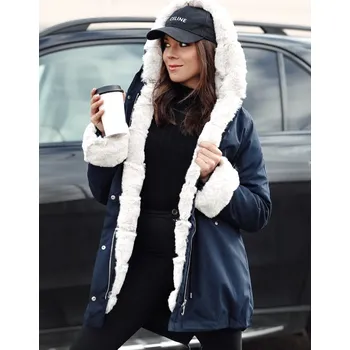 Dámský kabát Dámský kabát DSTREET STARBURST TMAVĚ MODRÁ L