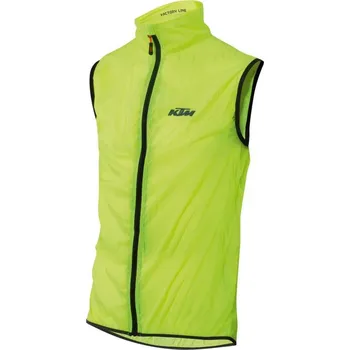 Cyklistická vesta Cyklistická vesta KTM Factory Line Windbreaker Barva: Žlutá, Velikost: M