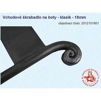 Umělecké kovářství a kovorytectví Bronislav Kozák & syn, Olomouc Vchodové škrabadlo na boty - klasik - 18mm - 2012101801 Antická zelená