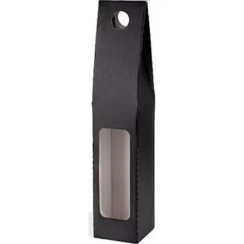 Dárková krabička Papírová krabička na 1 láhev, černá