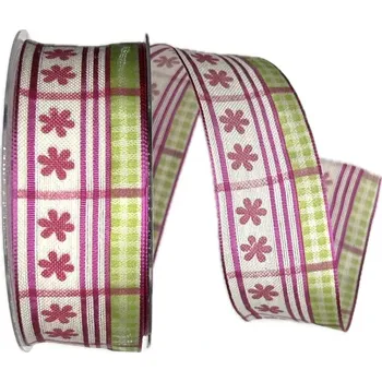 Stuha POSLEDNÍ KUS! Stuha saténová SELINA SHOCKING PINK růžová 40mm x 20m ( 4,50 Kč/m) (Stuha saténová, oboustranná, s drátkem v lemu)