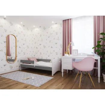 Postel Postel Elisa 160/80 cm - bílá/ šedá + matrace