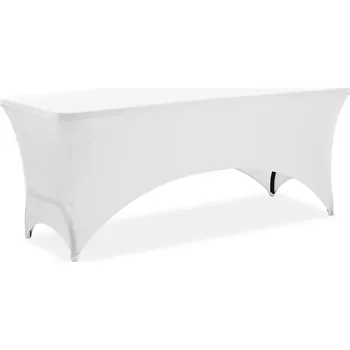 Napínací potah Potah na obdélníkové stoly - bílý - 240 cm