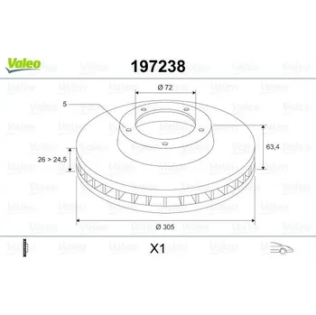 Brzdový kotouč Brzdový kotouč VALEO 197238