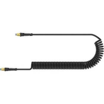 Zahradní hadice PUFS HADICE KR08B - 6/10 - 8 m, PU hadice kroucená černá, odolná jiskrám a plamenu