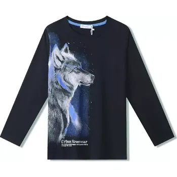 Chlapecké tričko Chlapecké tričko dl.r. Kugo DT9368 tmavě modré