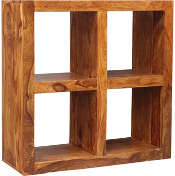 police Masivní police 90x90x35 z dřeva palisandr