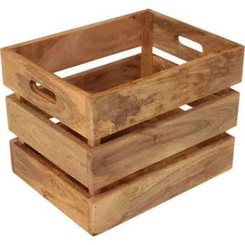 Úložný box Koš na noviny Gita 40x30x30 z masivu mango