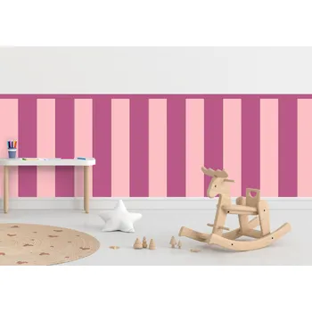 Tapeta Textilní samolepící tapeta - Obdélník -Bonbónově růžová barva Kombinace, 80cm