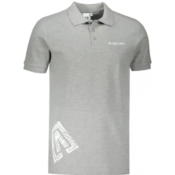 Pánské tričko Pánské triko s límečkem ALTISPORT ALM013203 TMAVĚ ŠEDÝ MELÍR XL