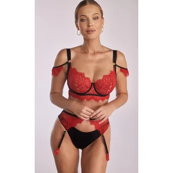 Podprsenka Měkká podprsenka Kinga SC-1124 Sandra černo-červená 85C