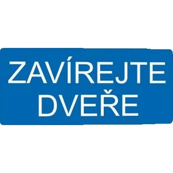 Značení Traiva s.r.o. Zavírejte dveře Verze: Samolepka 190 x 90 mm tl. 0.1 mm - Kód: 03384