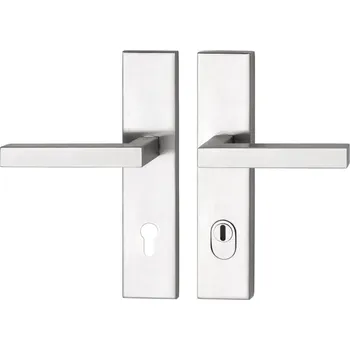 Dveřní kování Bezpečnostní kování s krytem vložky MALMÖ, PZ 92, nerez Klika - Klika