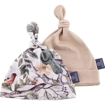 Kojenecká čepice Makaszka Kojenecké čepičky 2ks ORNITHOLOGY - M