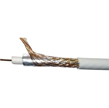 Video kabel Koax.kabel 75ohm RG6 CCS, 6,8mm, /1mm plus PE plus 64x0,12 plus Al plus PVC/