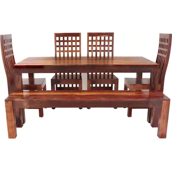 Jídelní set Jídelní set pro 6 osob z masivního dřeva palisandr