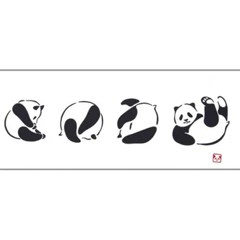 Šátek Japonský šátek Tenugui Panda 90cm x 33cm