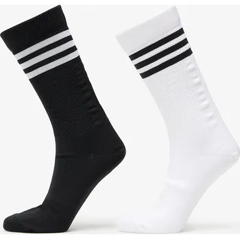 Pánské ponožky Ponožky adidas 3 Stripes Textured Crew Socks 2-Pack White/ Black S
