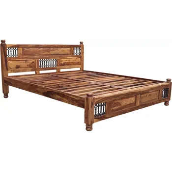 Postel Dřevěná postel 180x200 z masivu palisandr