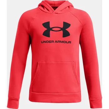Chlapecká mikina Under Armour Chlapecká mikina UA Rival Fleece BL Hoodie - Kluci Under Armour červená 2993968