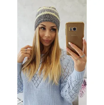 Čepice Čepice s fleecem Patrycja K254 žlutá+černá UNI