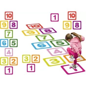 samolepka samolepky na podlahu čísla 1–10 pro hru panák – edukativní set