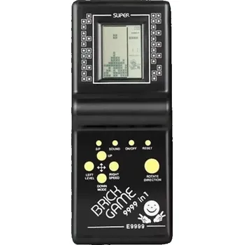 Herní konzole Kapesní digitální hra Brick Game 9999 her černá mix motivů