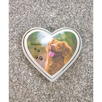 Smuteční dekorace Pohřební urna pro psa, pro kočku - Srdce velké ležící