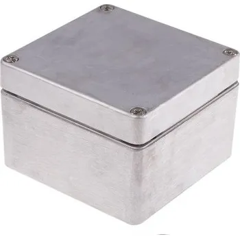 Rozvaděč Skříň IP66 barva Stříbrná Odlévaný hliník 122 x 120 x 81mm Neopren