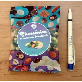 Cukrovinka Slunečnice v barevné čokoládě 80g