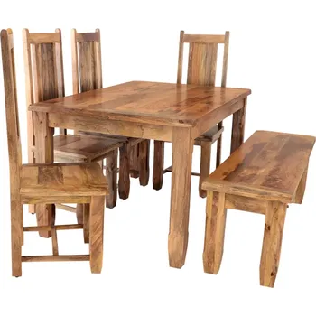 Jídelní set Jídelní souprava pro 6 osob masivu mango