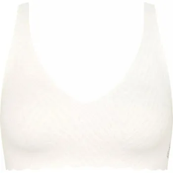 Podprsenka Dámská podprsenka ZERO Feel Bliss Soft bra - WHITE - ecru 00GZ - SLOGGI WHITE S