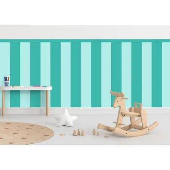 Tapeta Textilní samolepící tapeta - Obdélník - Tyrkysová barva Kombinace, 100cm