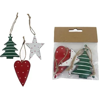 Vánoční dekorace Vánoční dekorace k zavěšení, 3 ks K3761