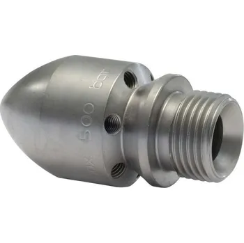 Příslušenství pro vysokotlaký čistič RM Suttner Vysokotlaká tryska GRANÁT-30° na čistění potrubí 6+1, závit 1/2" vnější s těsnícím kónusem, vel. trysky 060-200, 500bar / 150°C, tvrzená nerez Velikost trysky: 200