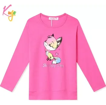 Dívčí tričko dl.r. Kugo HC9295 tmavě růžové