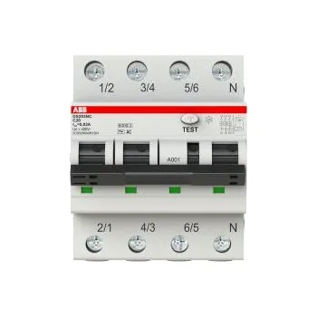 Proudový chránič Proudový chránič RCBO, řada: DS203NC 4P 20A Montáž na lištu DIN vypínací citlivost 30mA AC CE