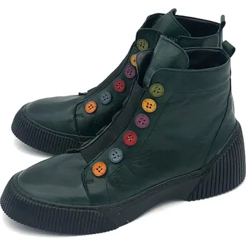 Dámská zdravotní obuv Dámská kožená kotníková obuv 3100-472 IBERIUS zelená Barva: Zelená, Velikost: 42