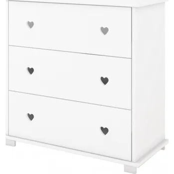 Komoda Komoda srdíčka - bílá