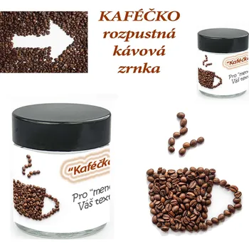 Káva KAFÉČKO - rozpustná kávová zrníčka - Váš text