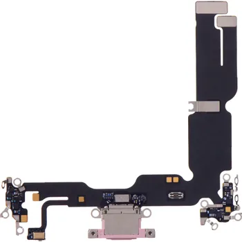 Nabíjecí port Flex kabel iPhone 15 Plus - růžový Genuine IPH0242