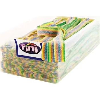 Cukrovinka Kyselé pásky FINI 8 g / 200 ks MULTICOLOR RAINBOW (sweet filled sticks)