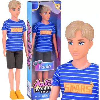 Panenka Anlily panenka Paulo v pruhovaném tričku a kraťasech