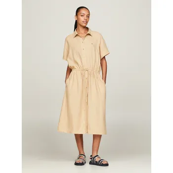 Dámské oblečení Tommy Hilfiger | Linen Midi šaty | 36