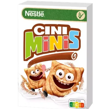 Cereálie NESTLÉ 375g - CINIMINIS skořicové (lupínky z pšenice a rýže / celozrnné)